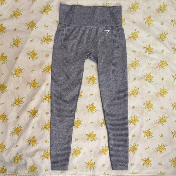 Gymshark Pants - Gymshark Vital Blue/Gray Marled Leggings M